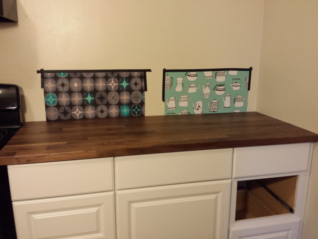 testing wallpaper cabinets